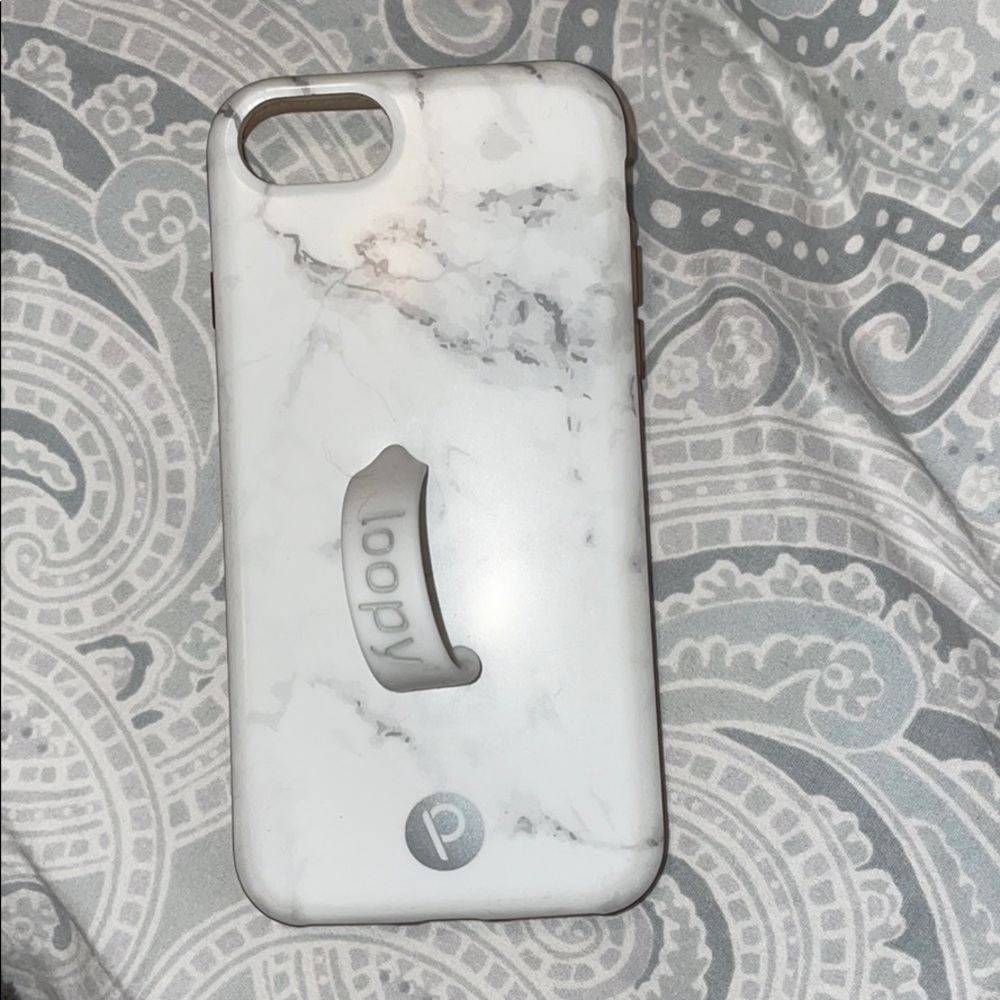 iPhone 8 Loopy case marble white